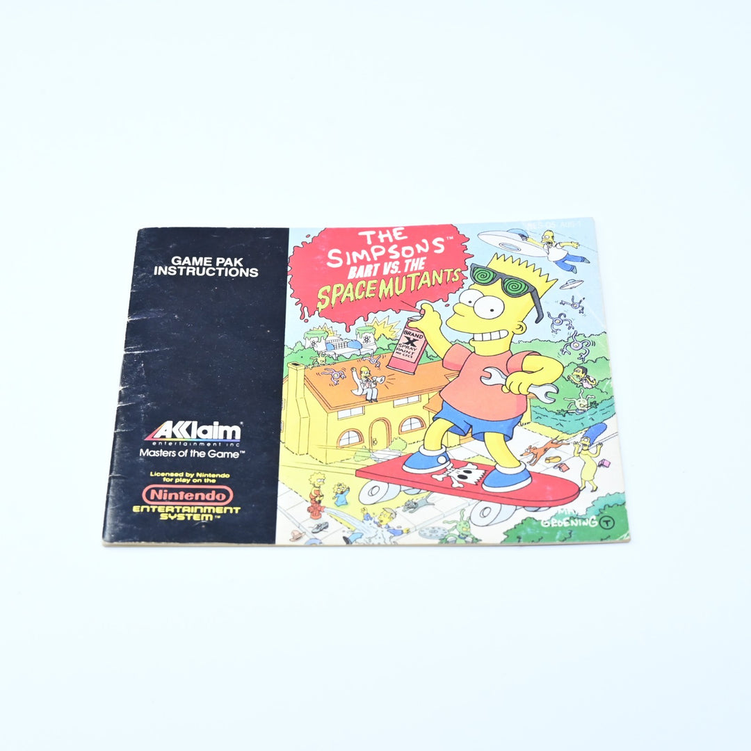 The Simpsons Bart Vs The Space Mutants - NES Boxed Game - PAL - FREE POST!