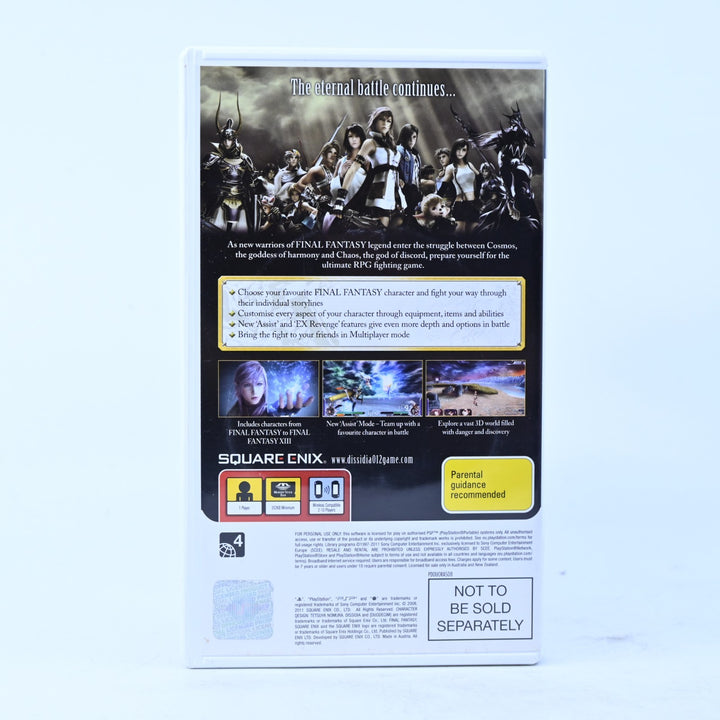 Dissidia 012 [duodecim] FINAL FANTASY - Sony PSP Game + Manual - FREE POST!