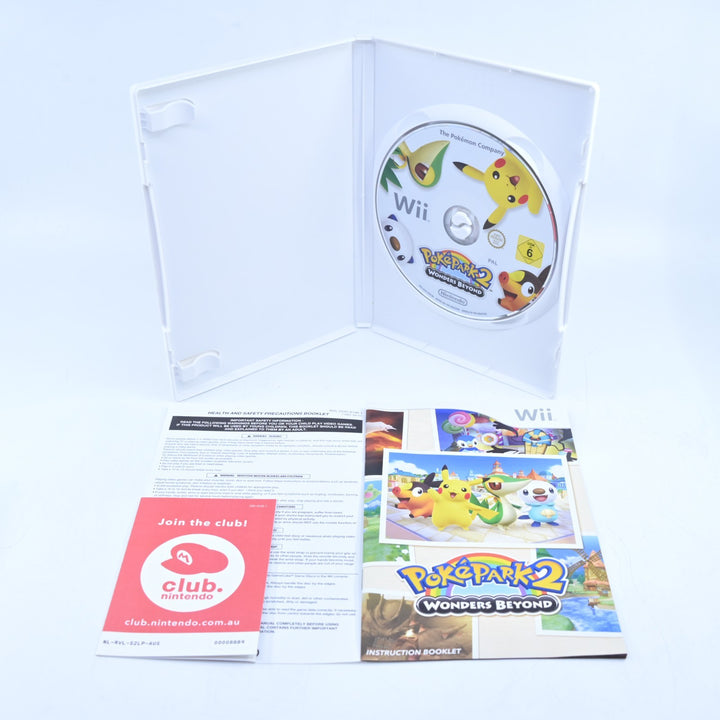 LIKE NEW! PokePark 2: Wonders Beyond - Nintendo Wii Game + Manual - MINT DISC!