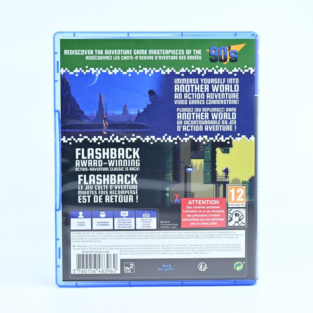 AS NEW! Another World | Flashback - Sony Playstation 4 / PS4 Game - FREE POST!