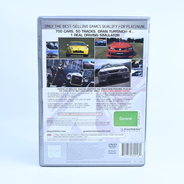 Gran Turismo 4 - Sony Playstation 2 / PS2 Game + Manual - PAL - NM DISC!