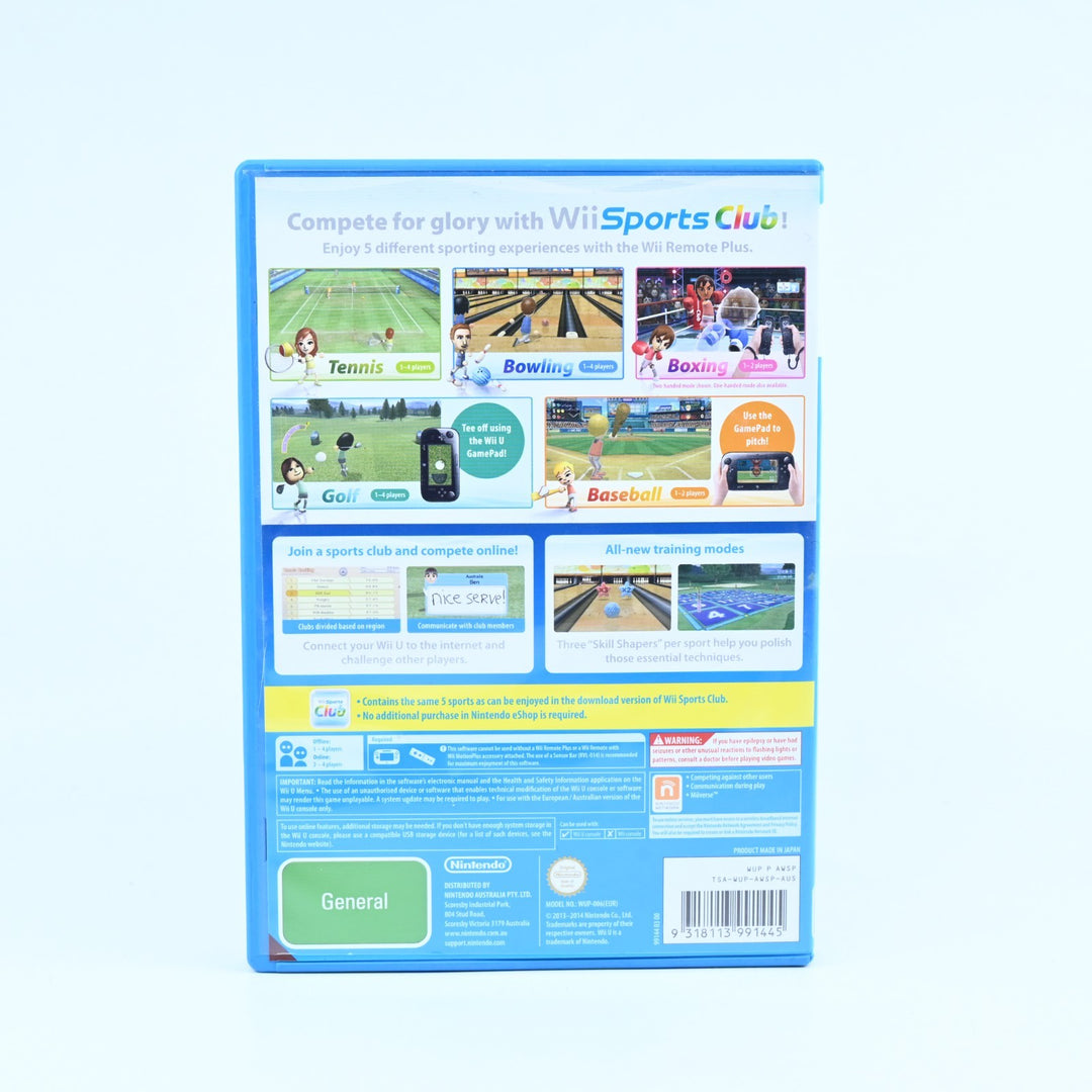 Wii Sports Club - Nintendo Wii U Game - PAL - FREE POST!