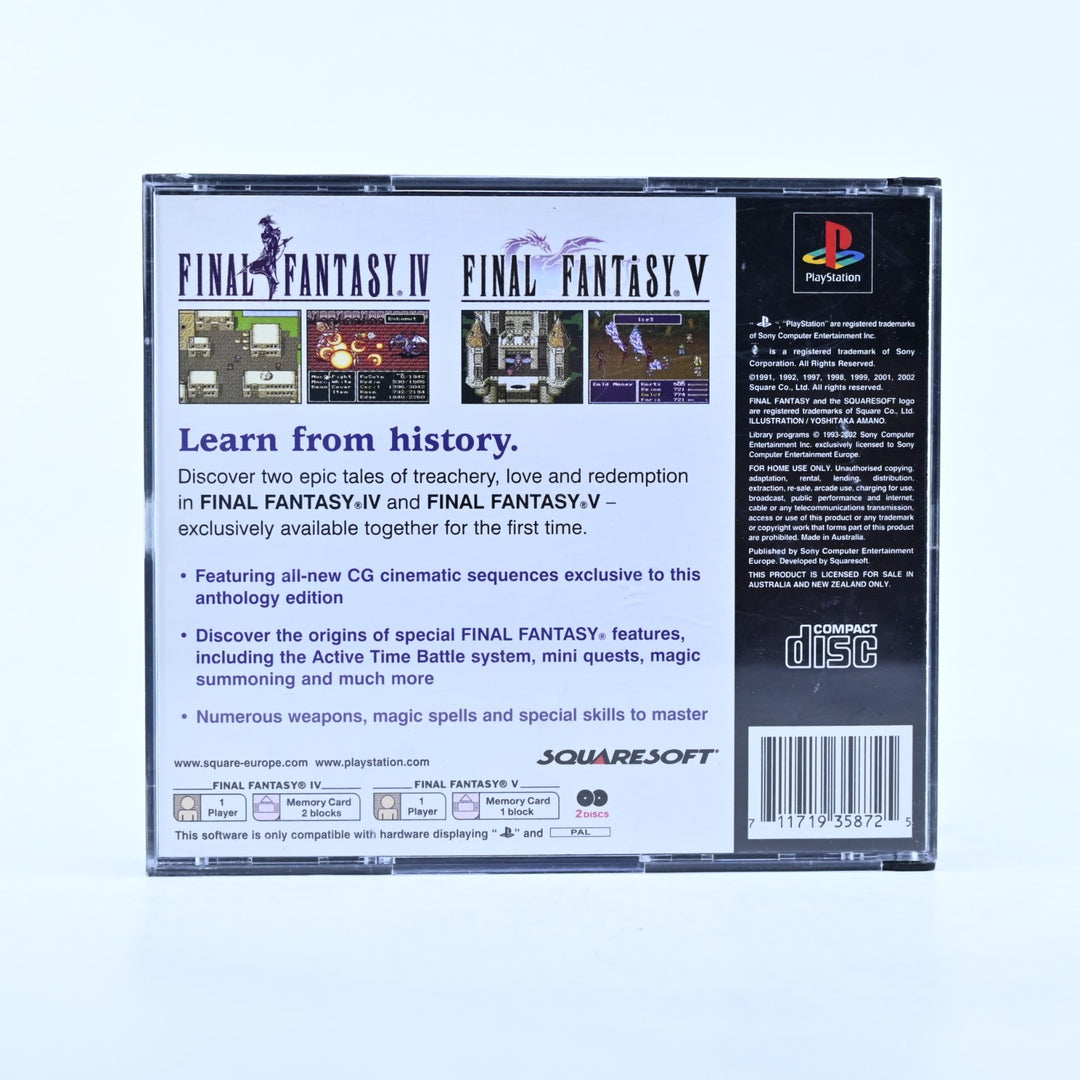 Final Fantasy Anthology - Sony Playstation 1 / PS1 Game - No Manual - PAL