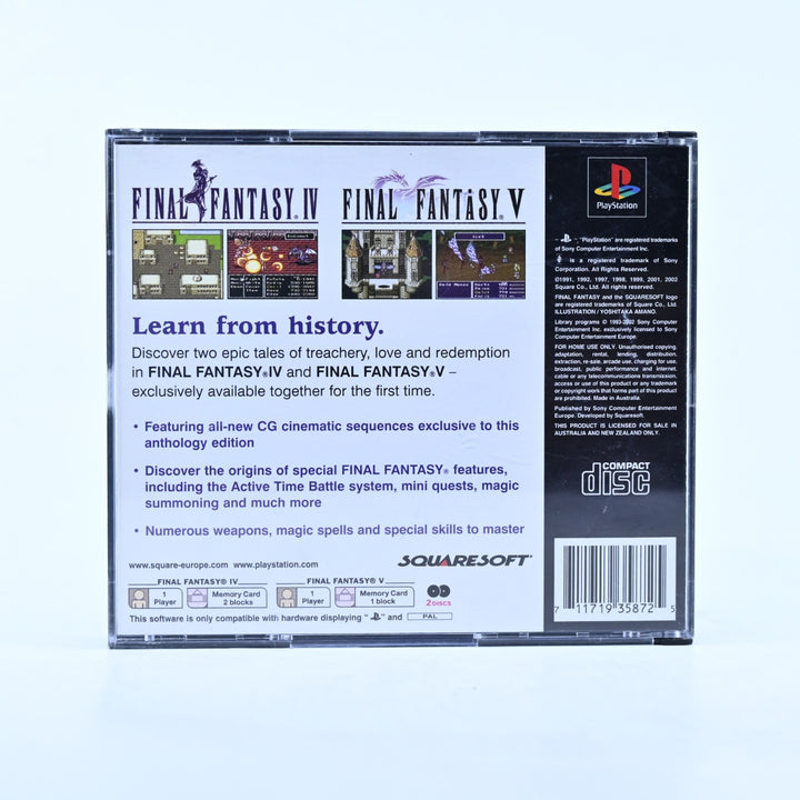 Final Fantasy Anthology - Sony Playstation 1 / PS1 Game - No Manual - PAL
