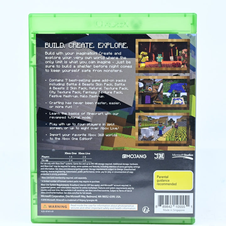 Minecraft + Includes Favourites Pack - Xbox One Game - PAL - MINT DISC!