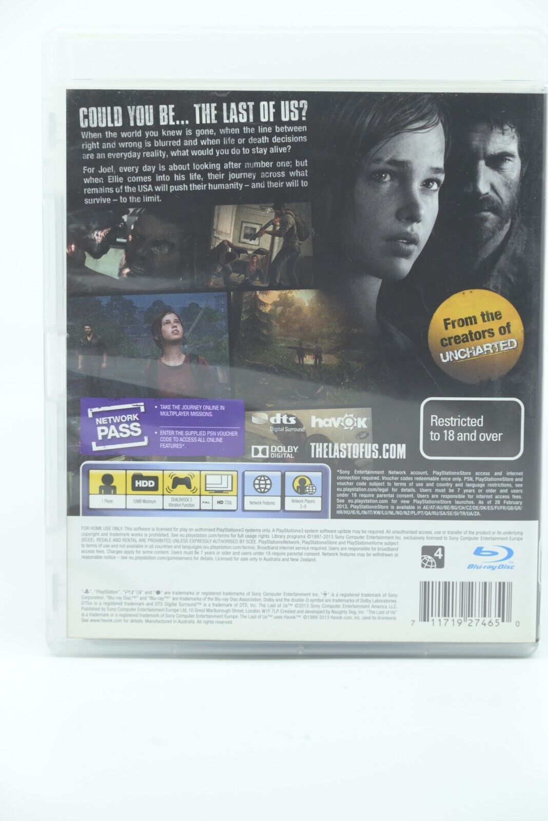 The Last of Us - Sony Playstation 3 / PS3 Game - FREE POST!