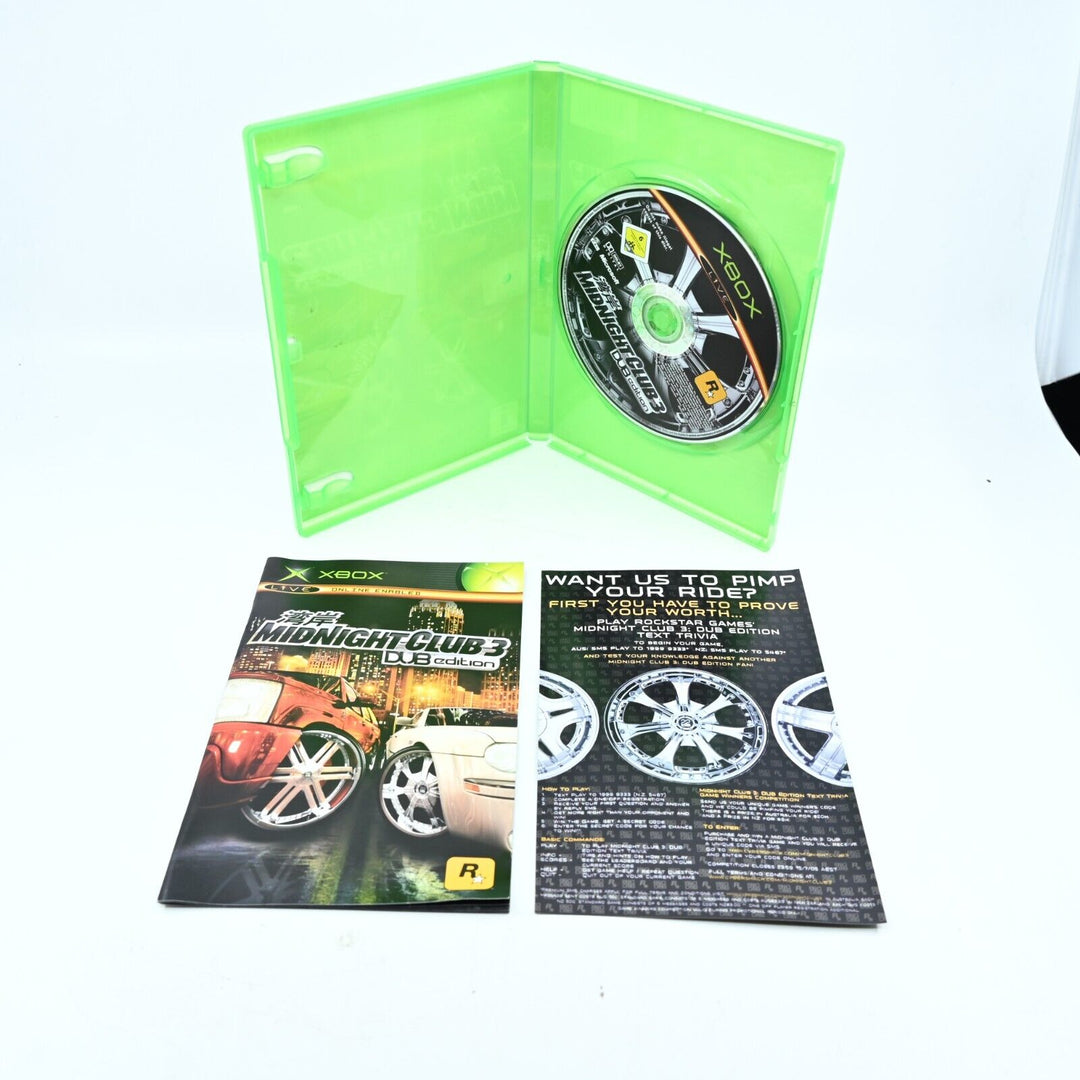 Midnight Club 3 Dub Edition - Original Xbox Game + Manual - NEAR MINT DISC!