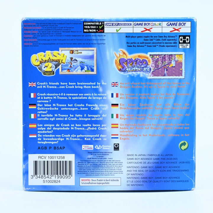 Crash & Spyro Super Pack Volume 1 - Nintendo Gameboy Advance / GBA Boxed Game