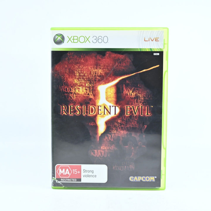 Resident Evil 5 - Xbox 360 Game + Manual - PAL - MINT DISC!