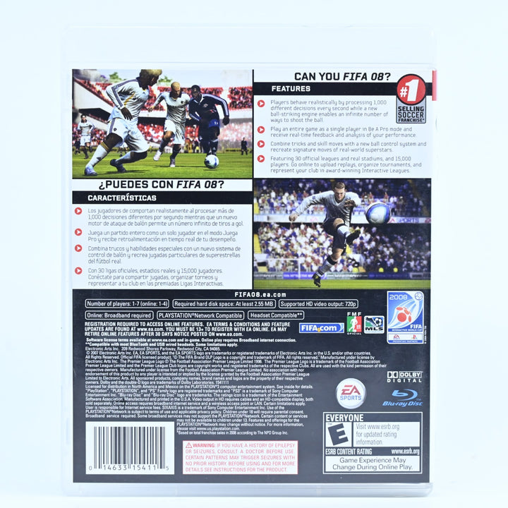 FIFA 08: Soccer - Sony Playstation 3 / PS3 Game + Manual - FREE POST!