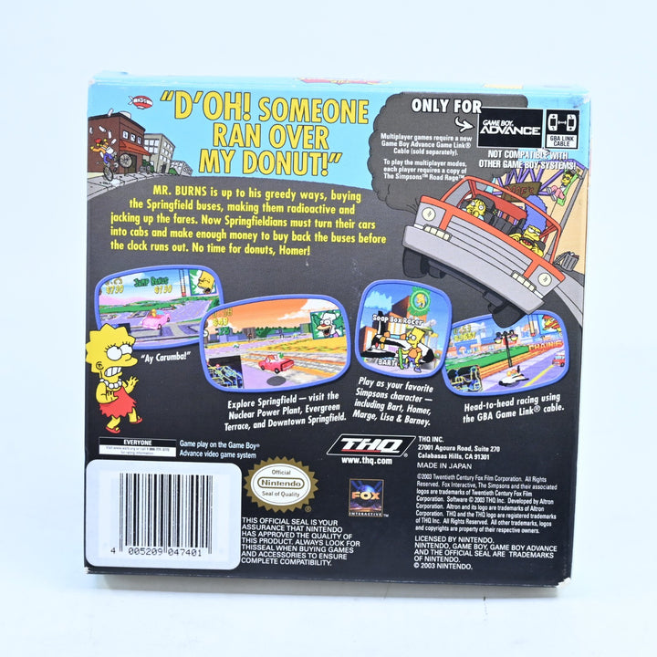 The Simpsons Road Rage - Nintendo Gameboy Advance / GBA Boxed Game - PAL