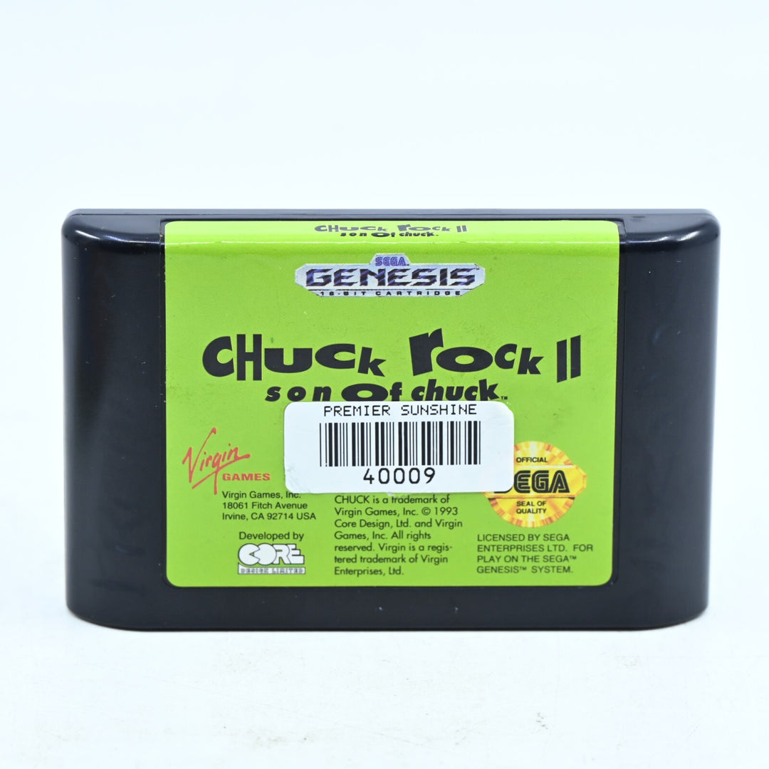 Chuck Rock II 2: Son of Chuck - Sega Genesis Game - FREE POST!
