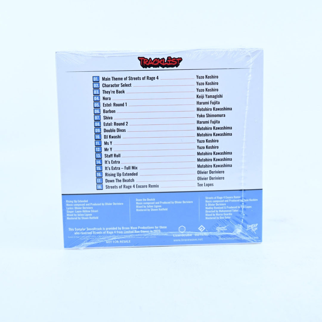 SEALED! Streets of Rage 4 - Limited Run Games Exclusive Track Selection - CD