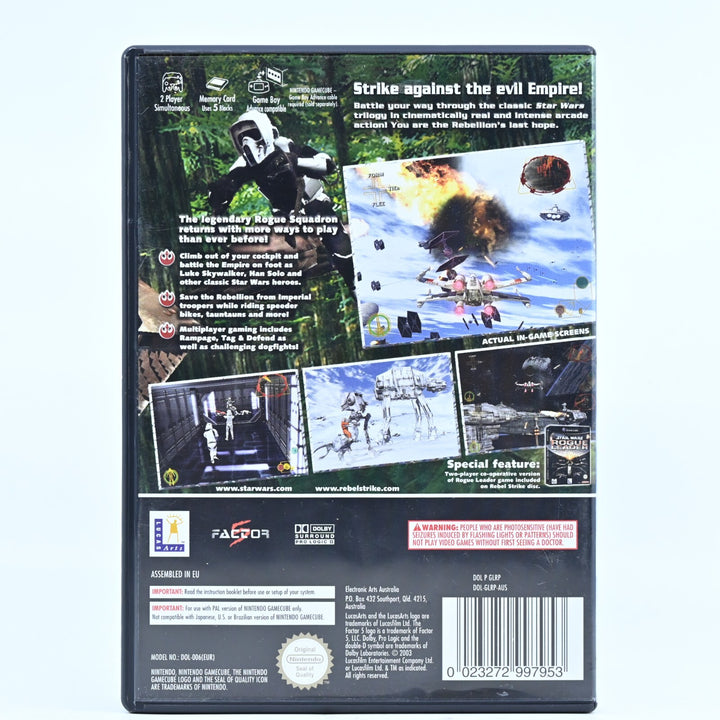 Star Wars Rogue Squadron III: Rebel Strike - Nintendo Gamecube Game + Manual