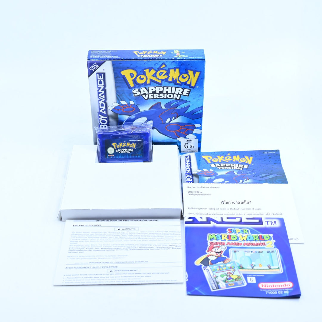 Pokemon Sapphire Version - Nintendo Gameboy Advance / GBA Boxed Game - PAL