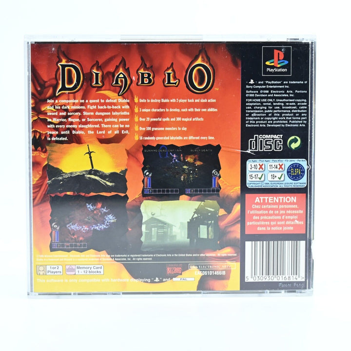 Diablo - Sony Playstation 1 / PS1 Game + Manual - PAL - MINT DISC!