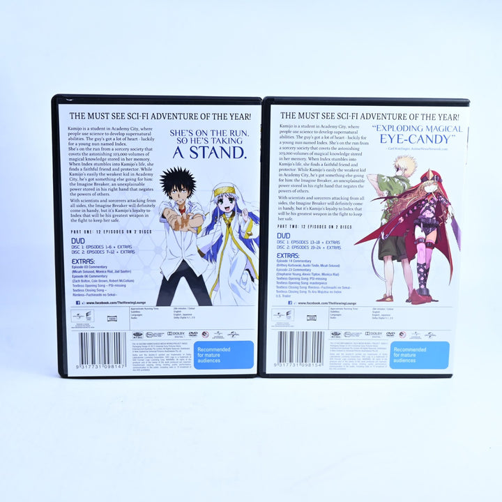 A Certain Magical Index - Season 1 Parts 1 & 2 - Region 4 - Anime DVD
