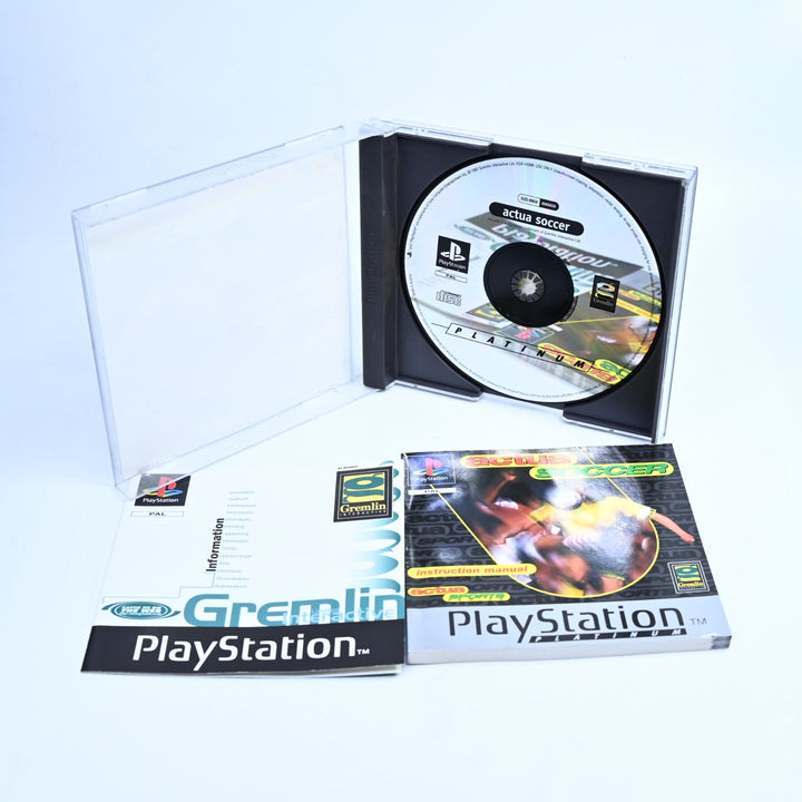 Actua Soccer - Sony Playstation 1 / PS1 Game + Manual - PAL - MINT DISC!