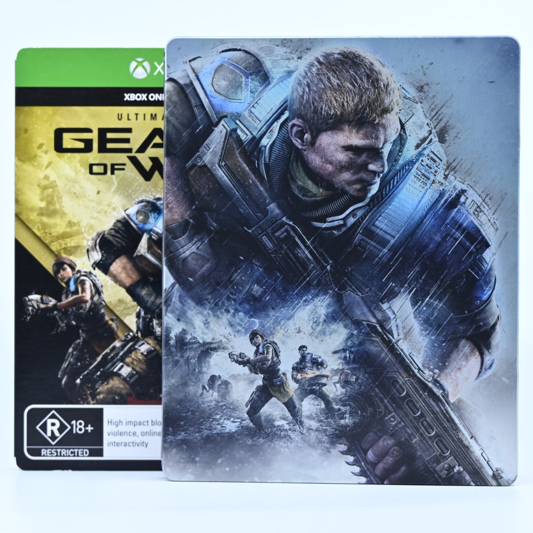 Gears of War 4 Ultimate Edition - Steelbook + Stickers - Xbox One - No Game