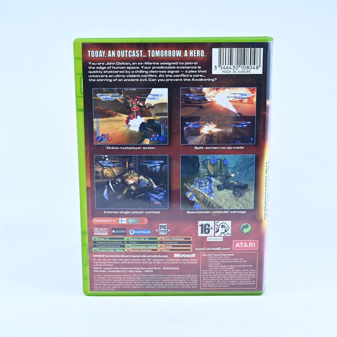 Unreal II: The Awakening - Original Xbox Game + Manual - PAL - MINT DISC!