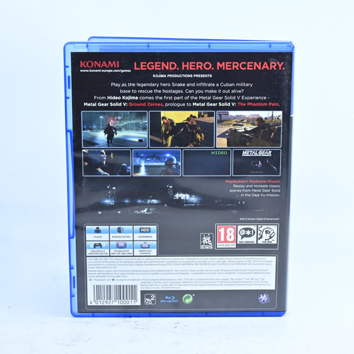 Metal Gear Solid V Ground Zeroes - Sony Playstation 4 / PS4 Game - FREE POST!