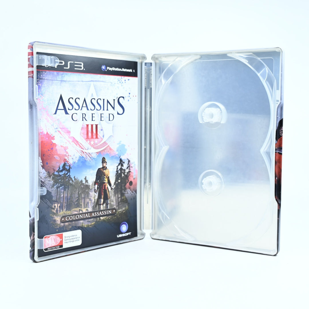 Assassin's Creed III 3 + Steelbook - Sony Playstation 3 / PS3 Game + Manual