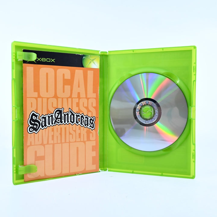 Grand Theft Auto: San Andreas - Original Xbox Game + Manual - No Map - PAL