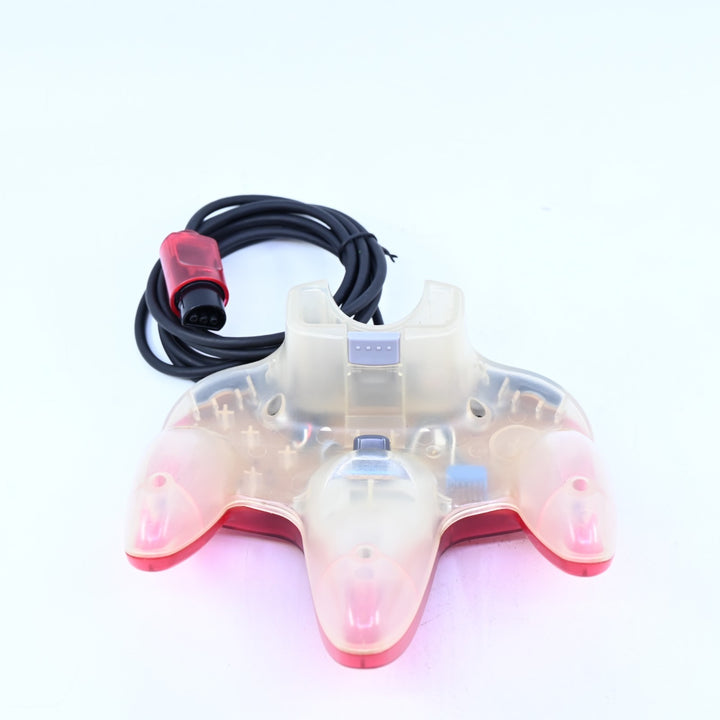 Original Transparent Red Two Tone N64 Controller - N64 / Nintendo 64 Accessory