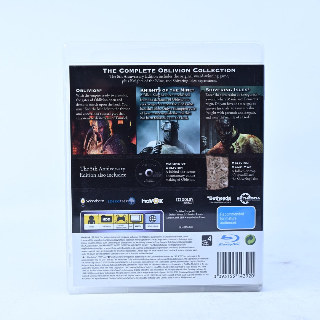 The Elder Scrolls IV: Oblivion 5th Anniversary Edition - PS3 Game + Manual + DVD