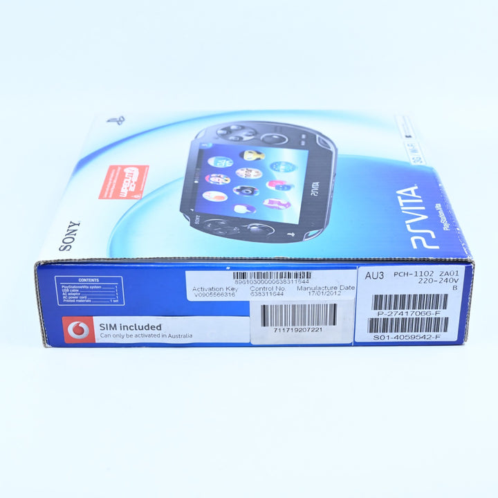 Crystal Black Sony PS Vita Boxed Console - PCH-1102 - PCH-1100 - FREE POST!