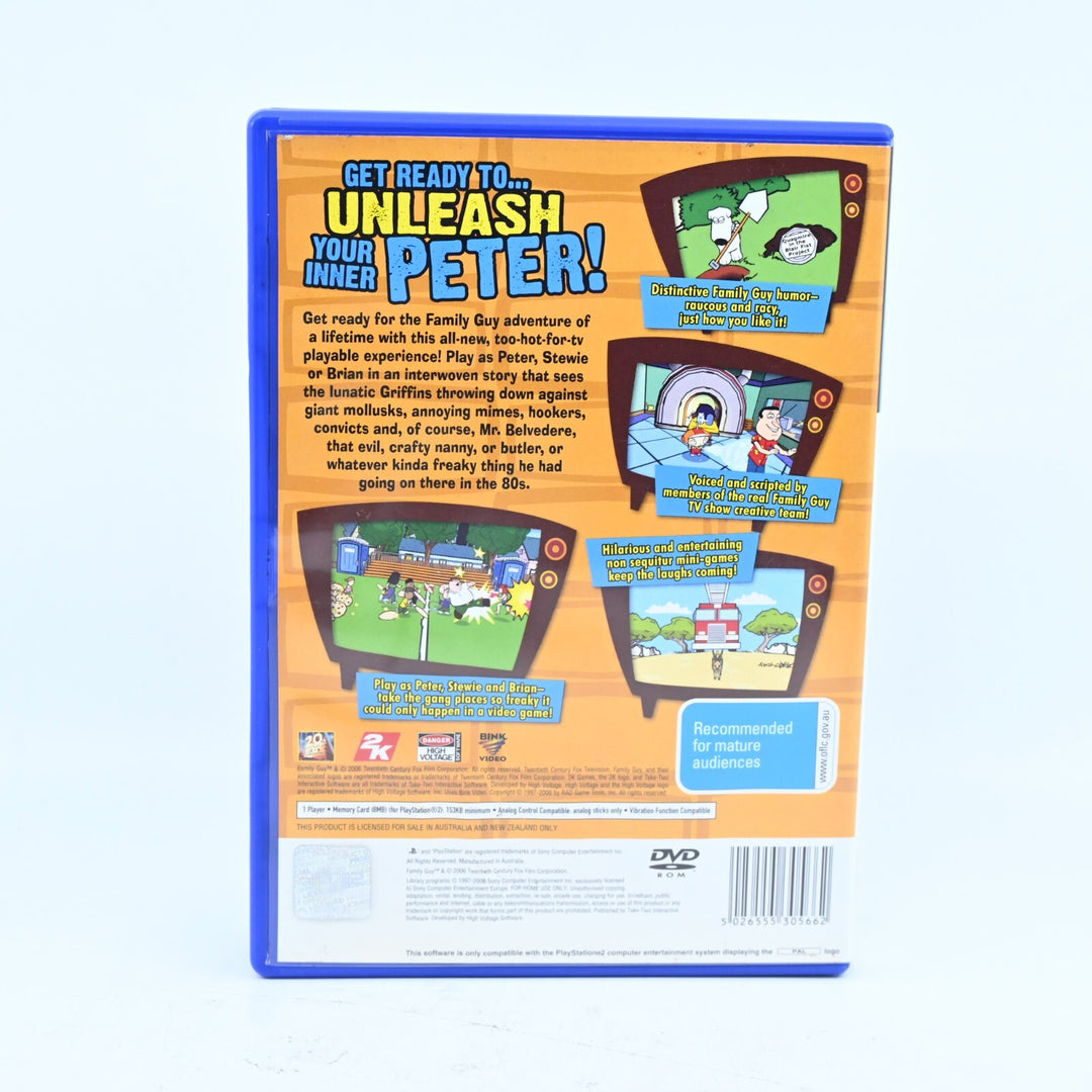 Family Guy Video Game - Sony Playstation 2 / PS2 Game + Manual - PAL