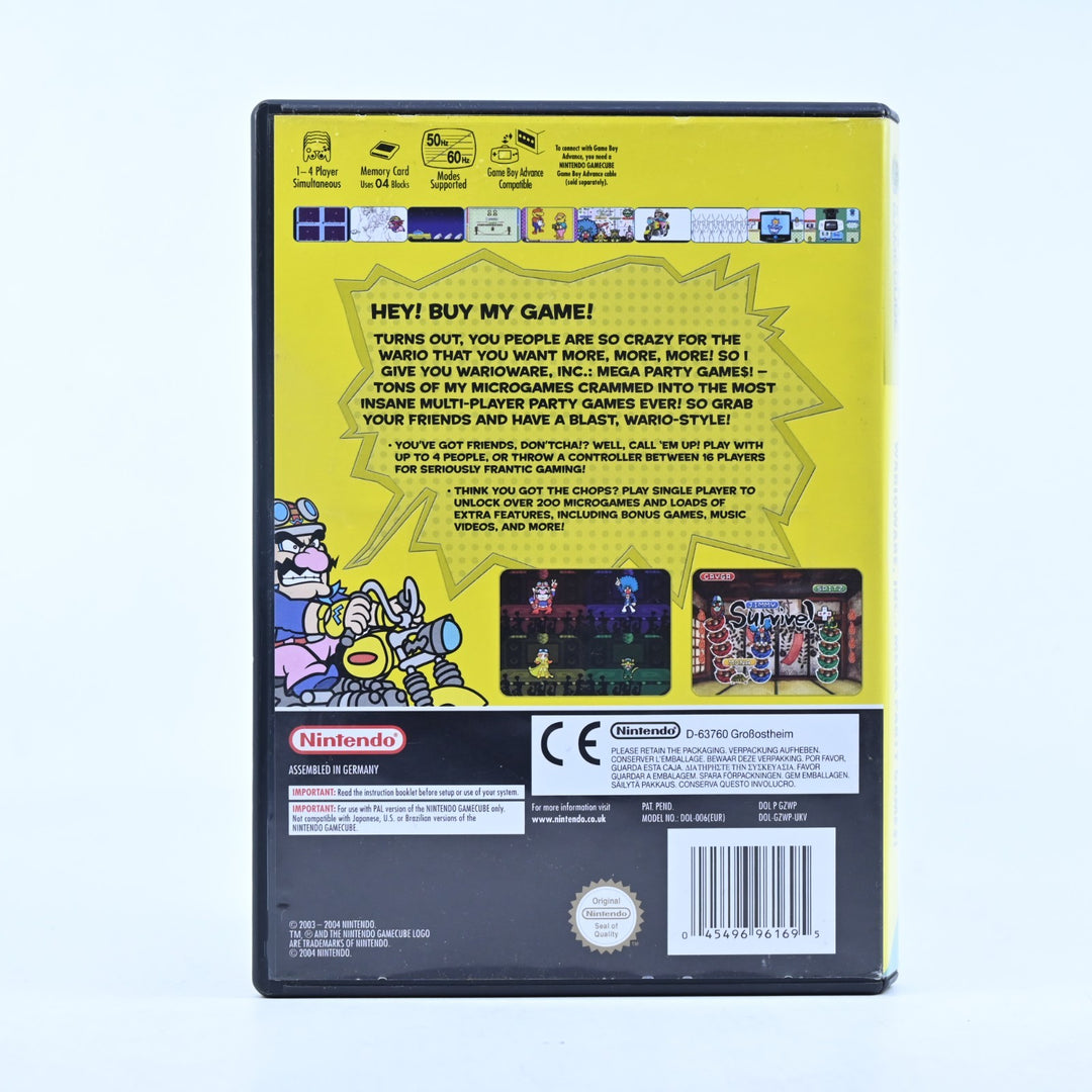 WarioWare, Inc. Mega Party Game$! - Nintendo Gamecube Game + Manual - PAL