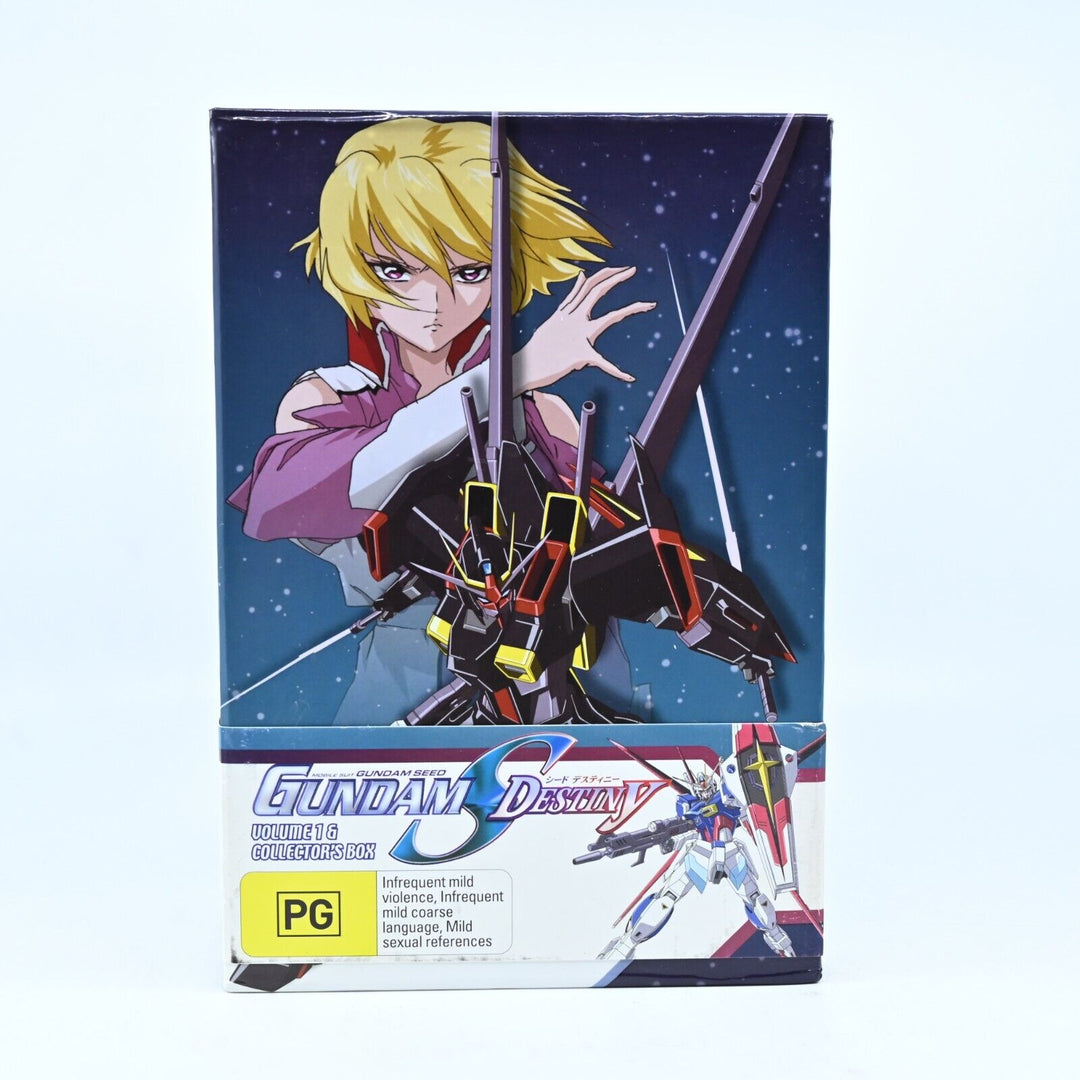 Gundam Seed Destiny Volume 1 & Collector's Box AUS PAL Anime DVD NEAR MINT DISCS