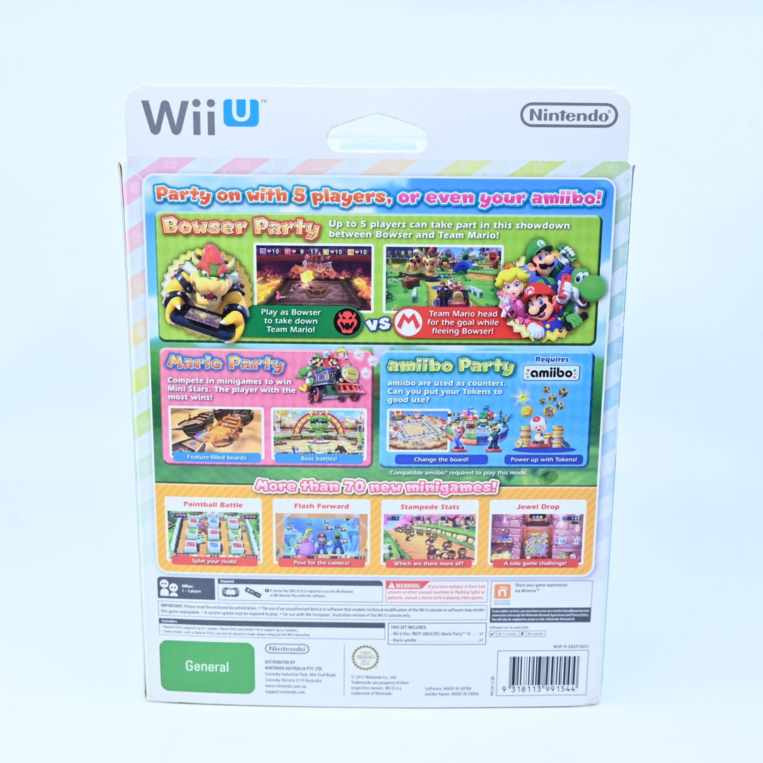 Mario Party 10 + Mario Amiibo - Nintendo Wii U Game - PAL - FREE POST!
