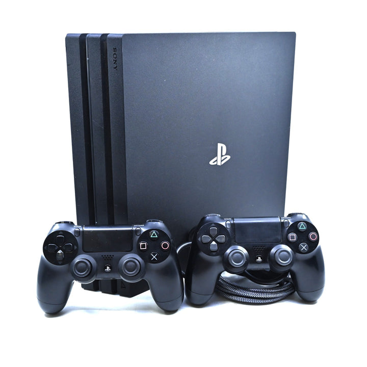 Black Sony Playstation 4/ PS4 Pro Console - GENUINE CONTROLLER/S + CABLES + HDMI