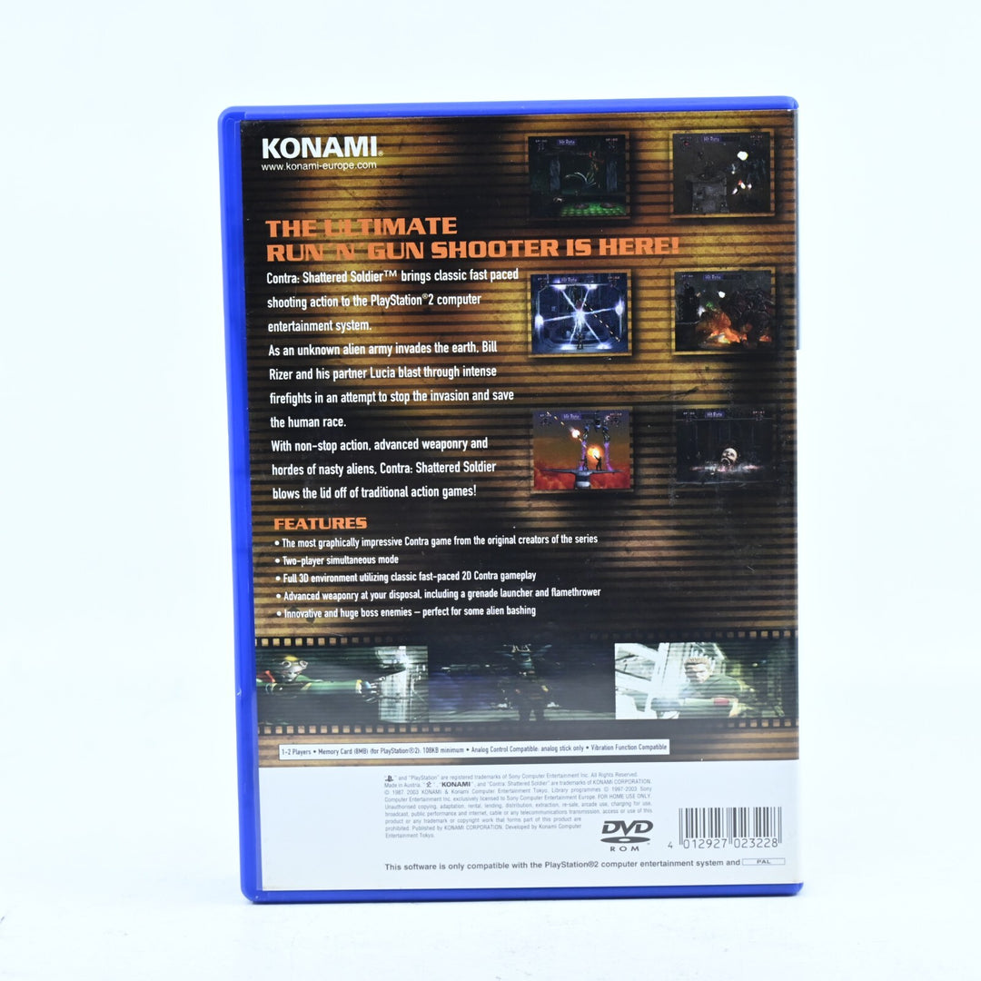 Contra Shattered Soldier - Sony Playstation 2 / PS2 Game + Manual - PAL