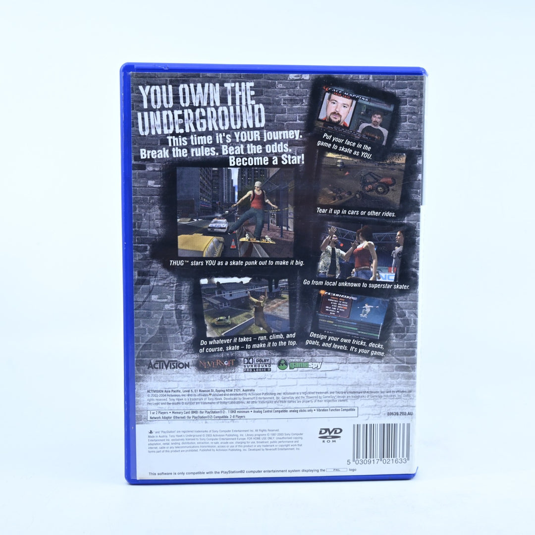 Tony Hawk's Underground - Sony Playstation 2 / PS2 Game - No Manual - PAL