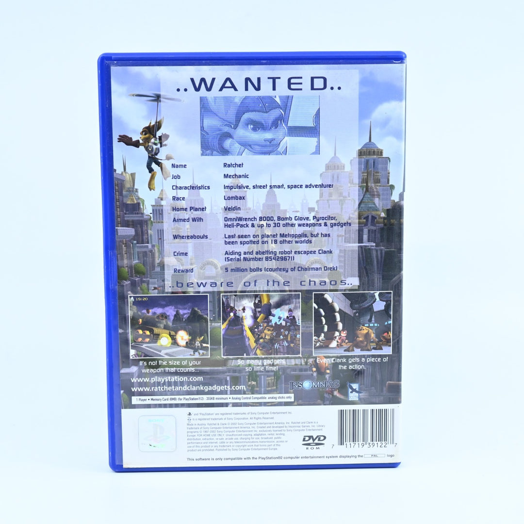Ratchet & Clank - Sony Playstation 2 / PS2 Game + Manual - PAL - MINT DISC!