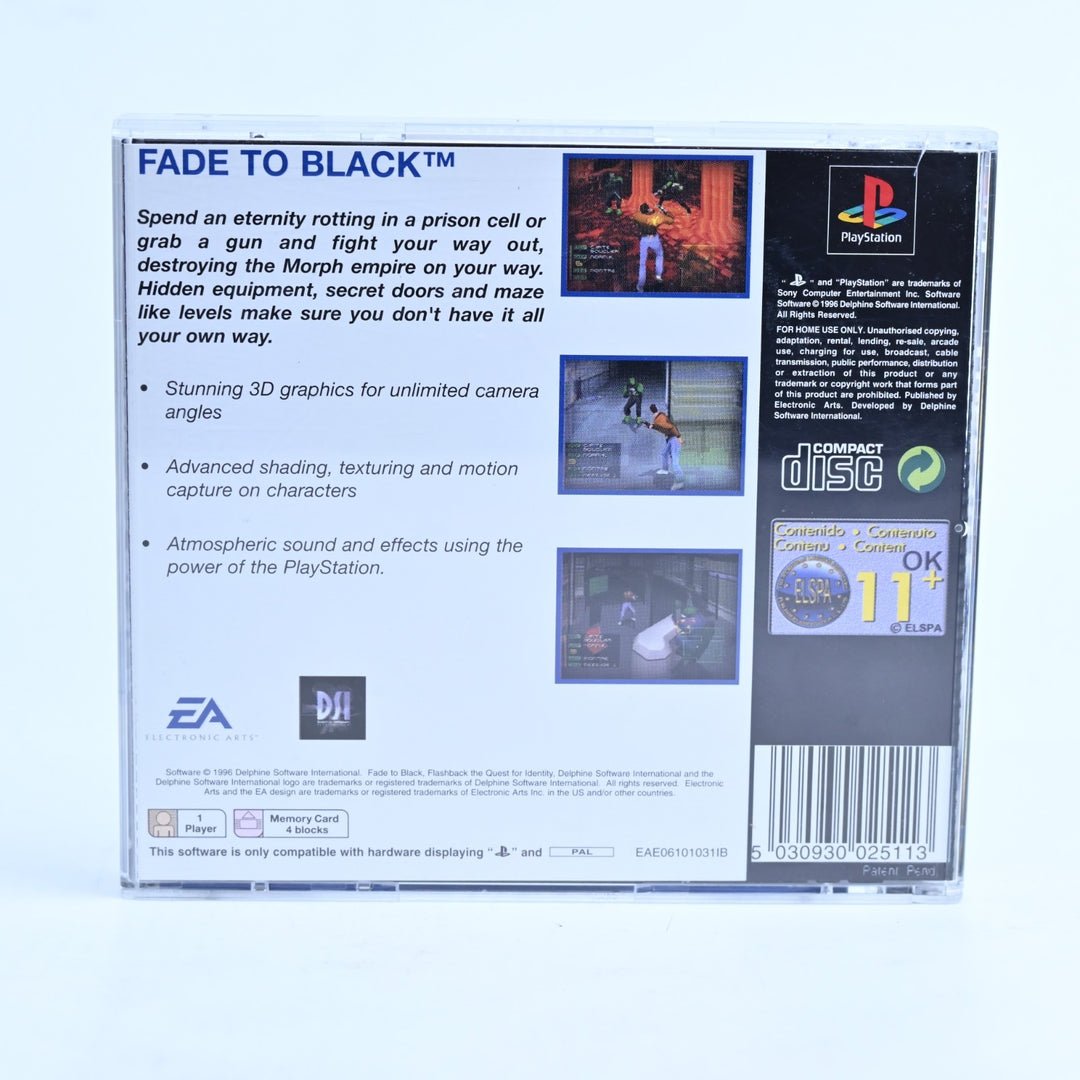 Fade to Black - Sony Playstation 1 / PS1 Game + Manual - PAL - MINT DISC!