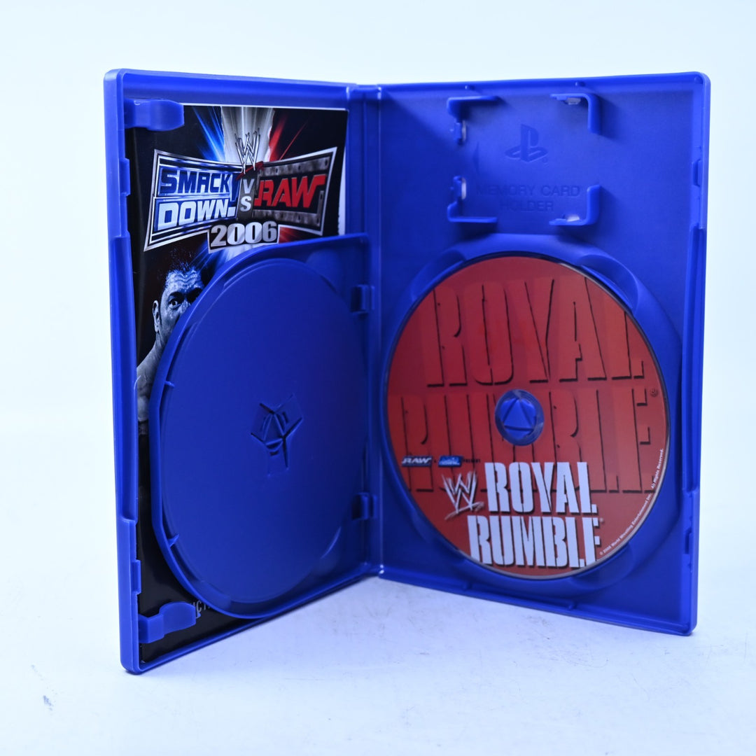 WWE SmackDown! Vs. Raw 2006 - PS2 Game + Manual + Royal Rumble DVD - PAL