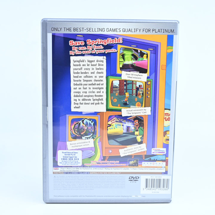 The Simpsons Hit & Run - Sony Playstation 2 / PS2 Game + Manual - PAL
