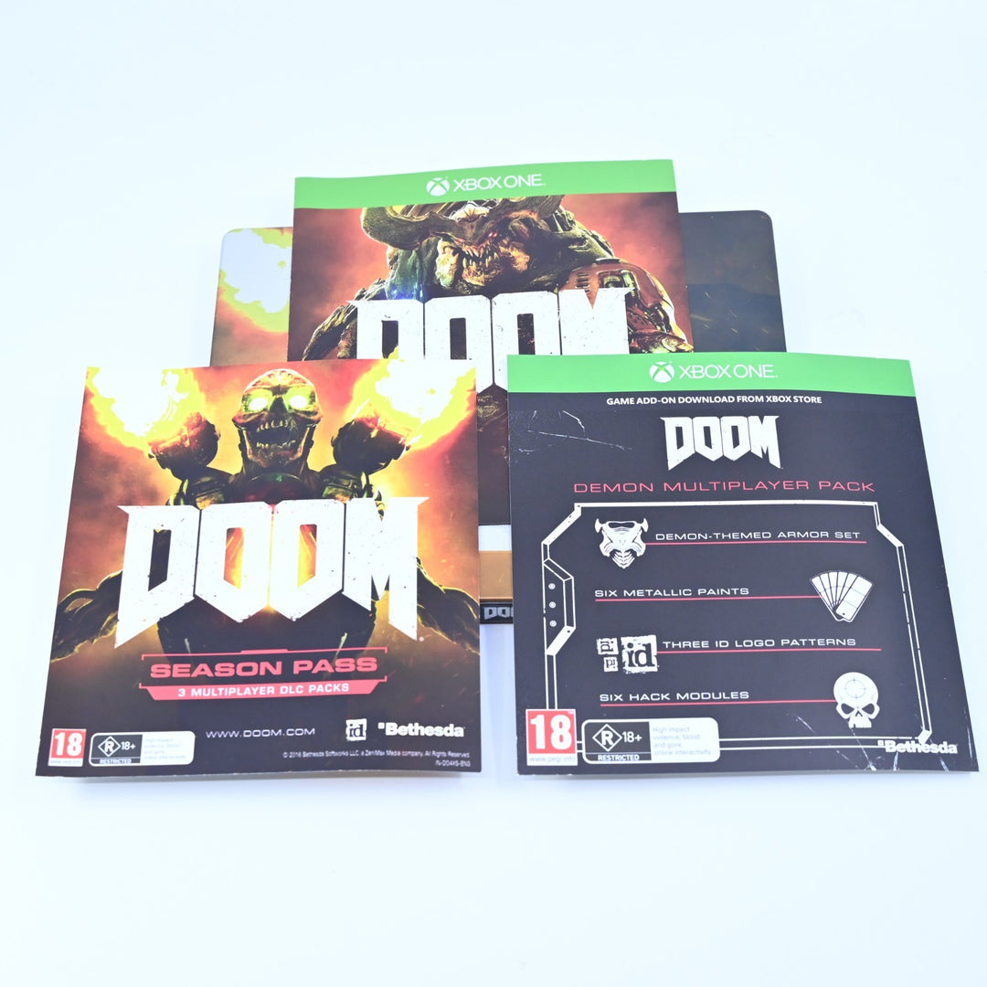 LIKE NEW! Doom + Steelbook - Xbox One
