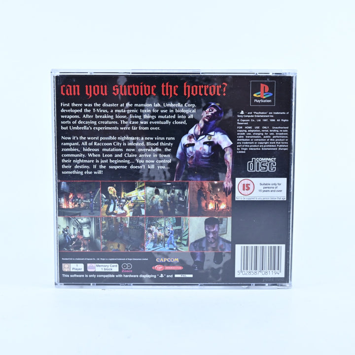 Resident Evil 2 - Sony Playstation 1 / PS1 Game + Manual - PAL - MINT DISC!