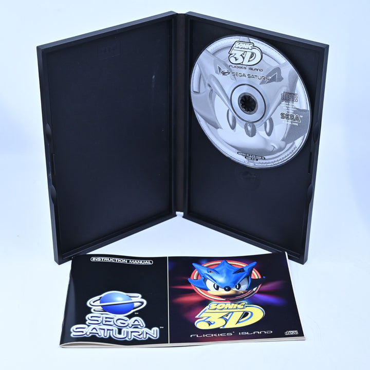 Sonic 3D Flickies' Island - Sega Saturn Game + Manual - PAL - MINT DISC!