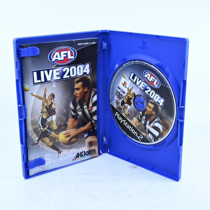 AFL Live 2004 - Sony Playstation 2 / PS2 Game + Manual - PAL - MINT DISC!
