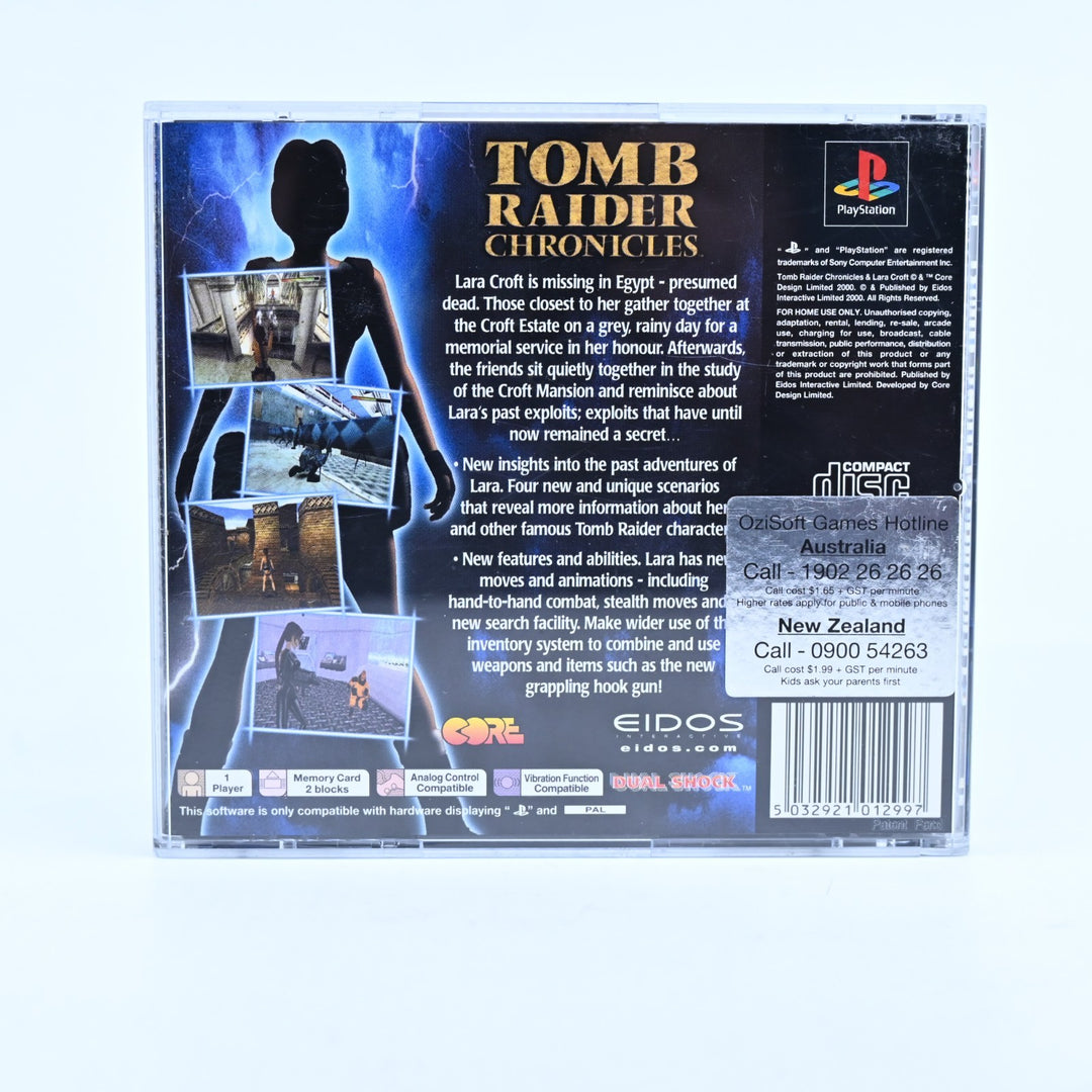 Tomb Raider: Chronicles - Sony Playstation 1 / PS1 Game + Manual - PAL MINT DISC