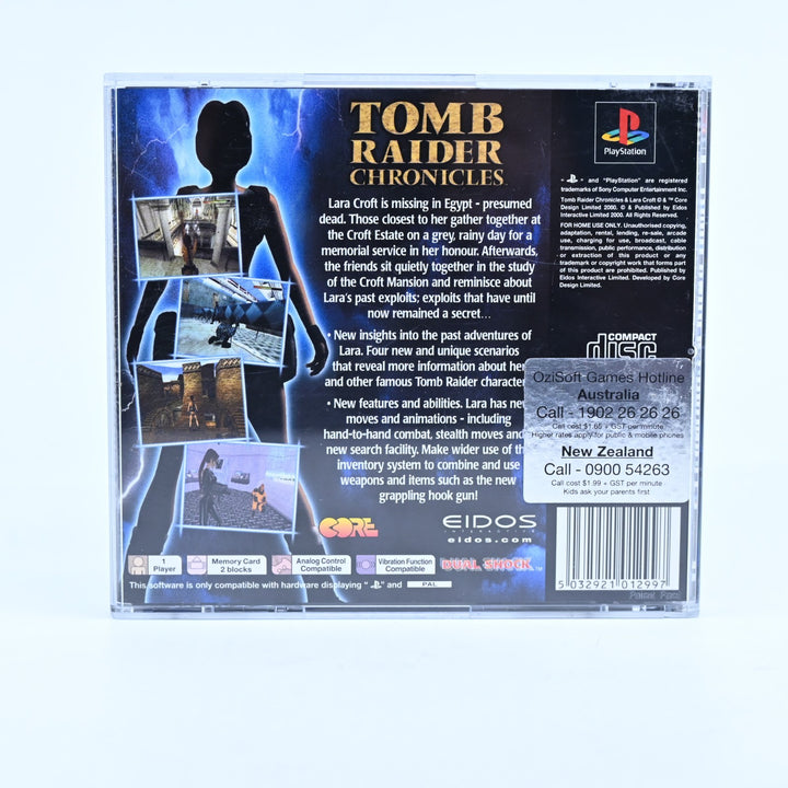 Tomb Raider: Chronicles - Sony Playstation 1 / PS1 Game + Manual - PAL MINT DISC