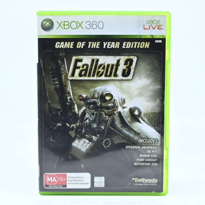 Fallout 3 GOTY Missing DLC Disc - Xbox 360 Game + Manual - PAL