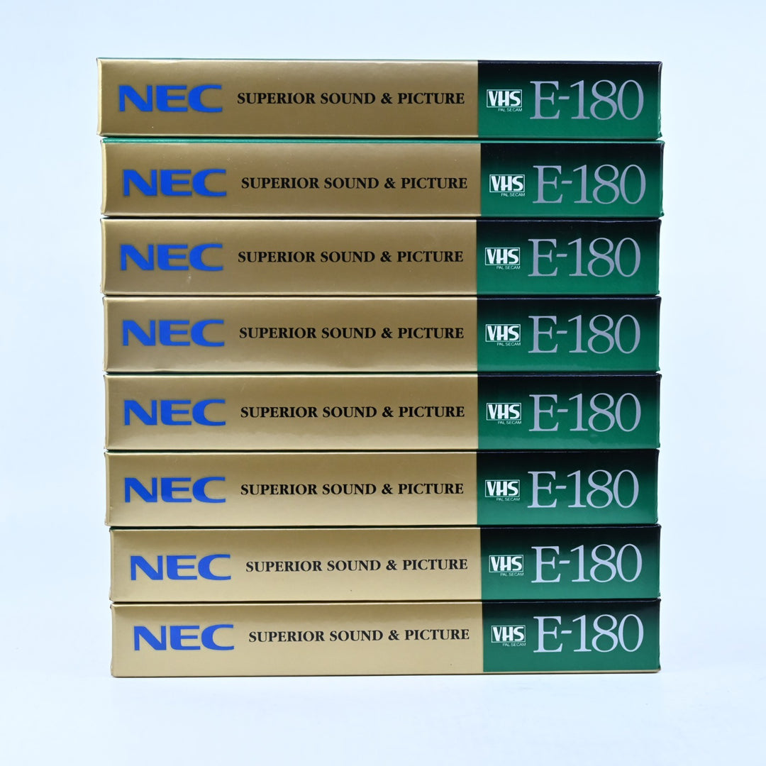 NEC E-180 Blank VHS Cassette Tape - PAL - VHS