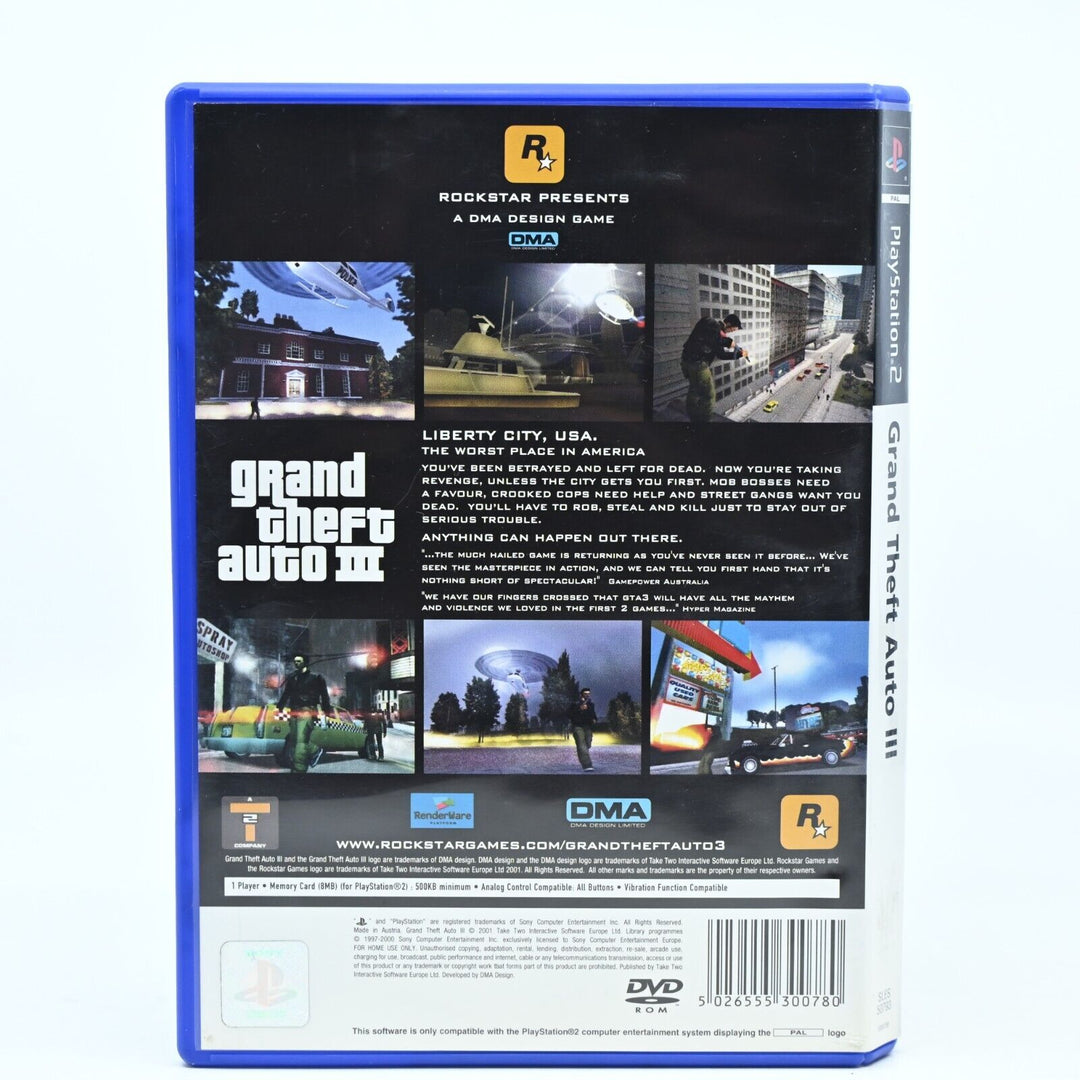 Grand Theft Auto III - Sony Playstation 2 / PS2 Game + Manual + Map